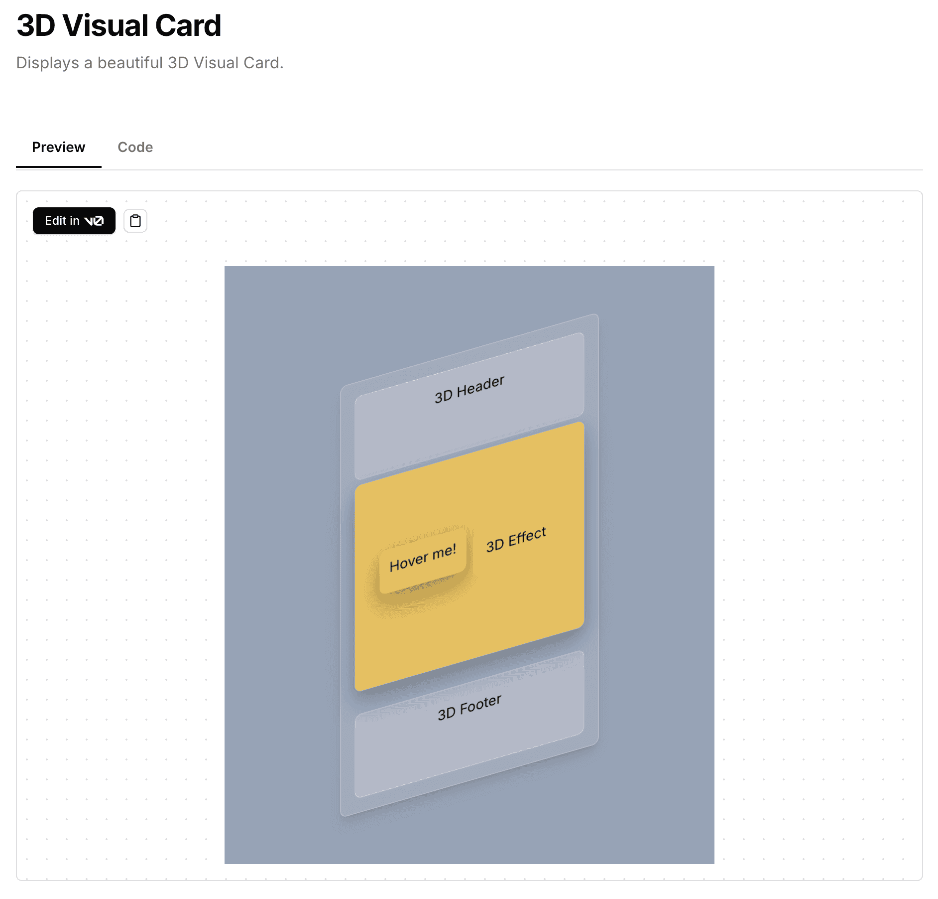 3d-card component