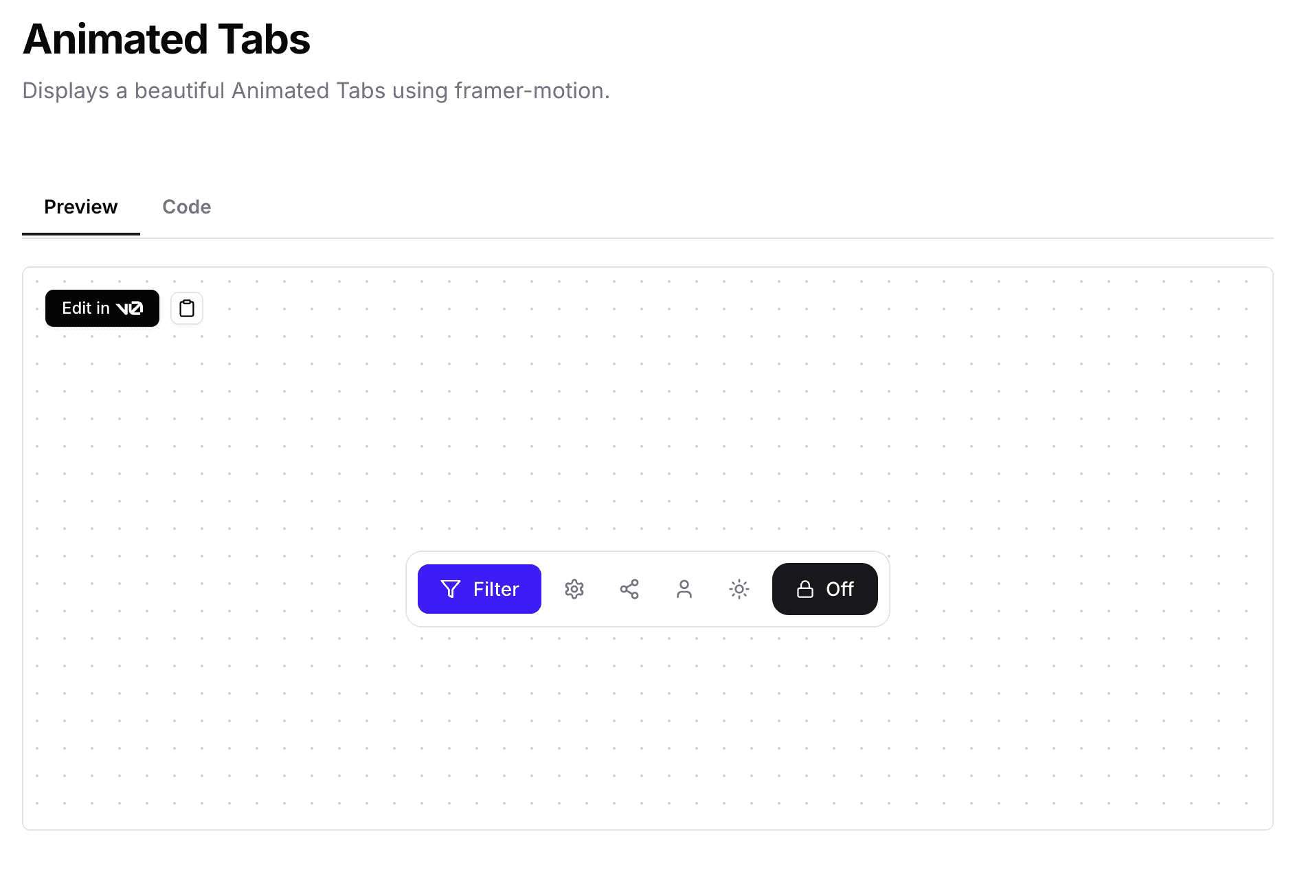 tabs component